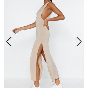 Midi Sideboob Slit Dress from NastyGal